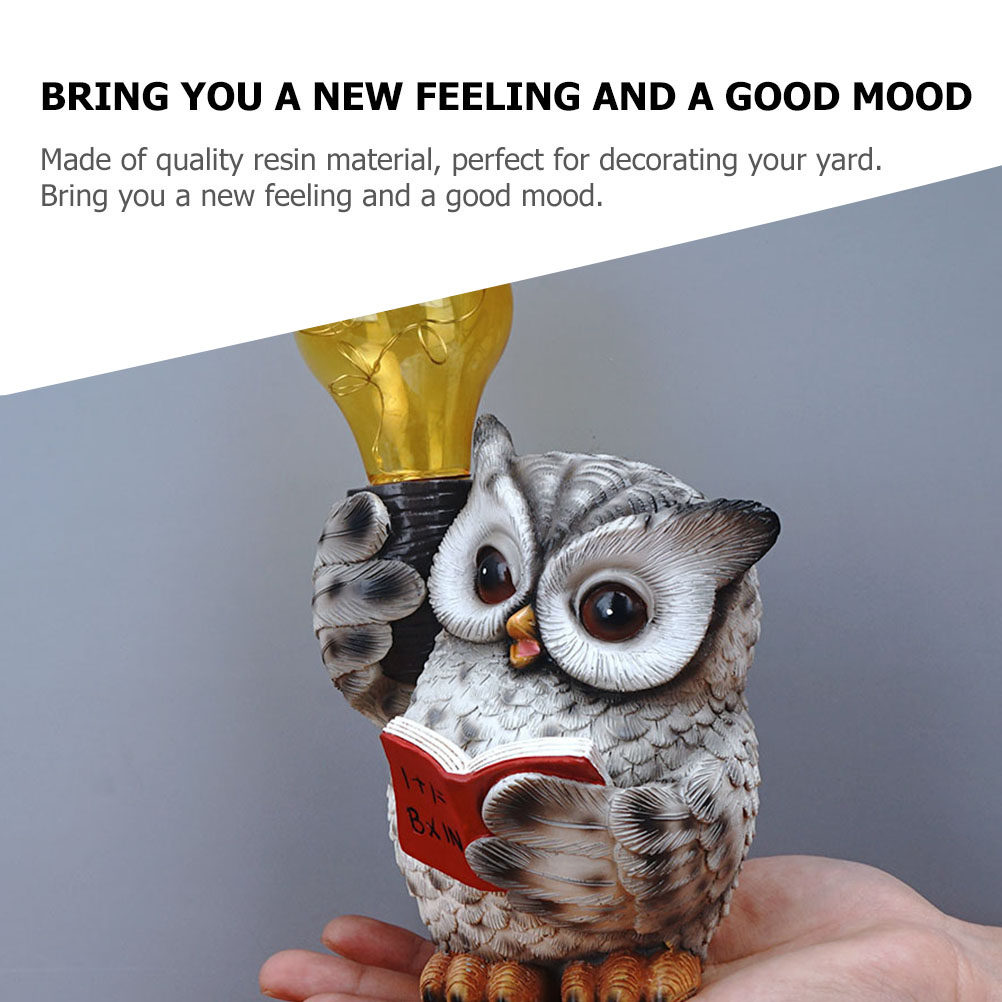 Owl Solar Light Resin Craft An - Outdoor Lighting Design Ideas avis et prix