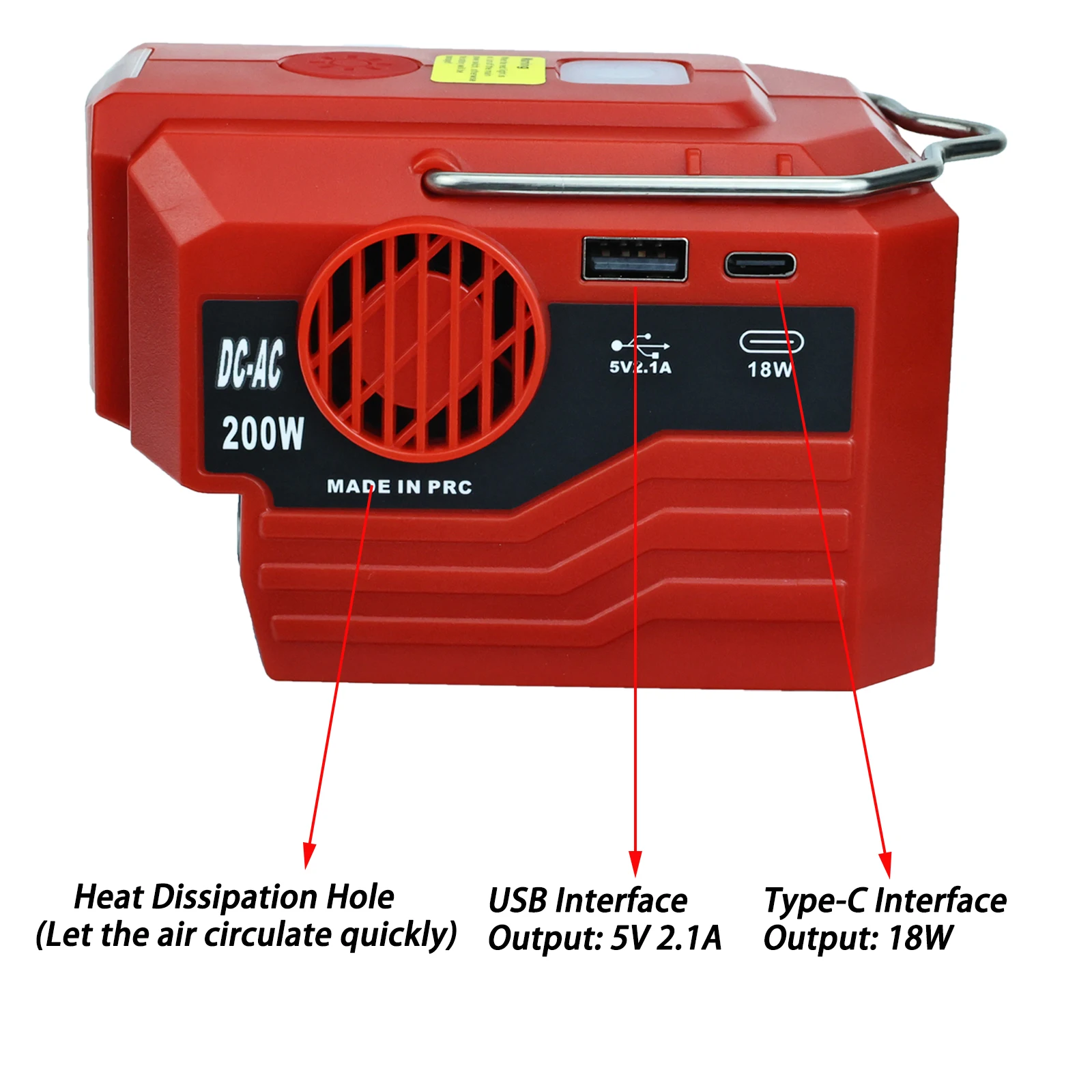 200W Portable Power Inverter 1 - Outdoor Lighting Battery Operated avis et prix