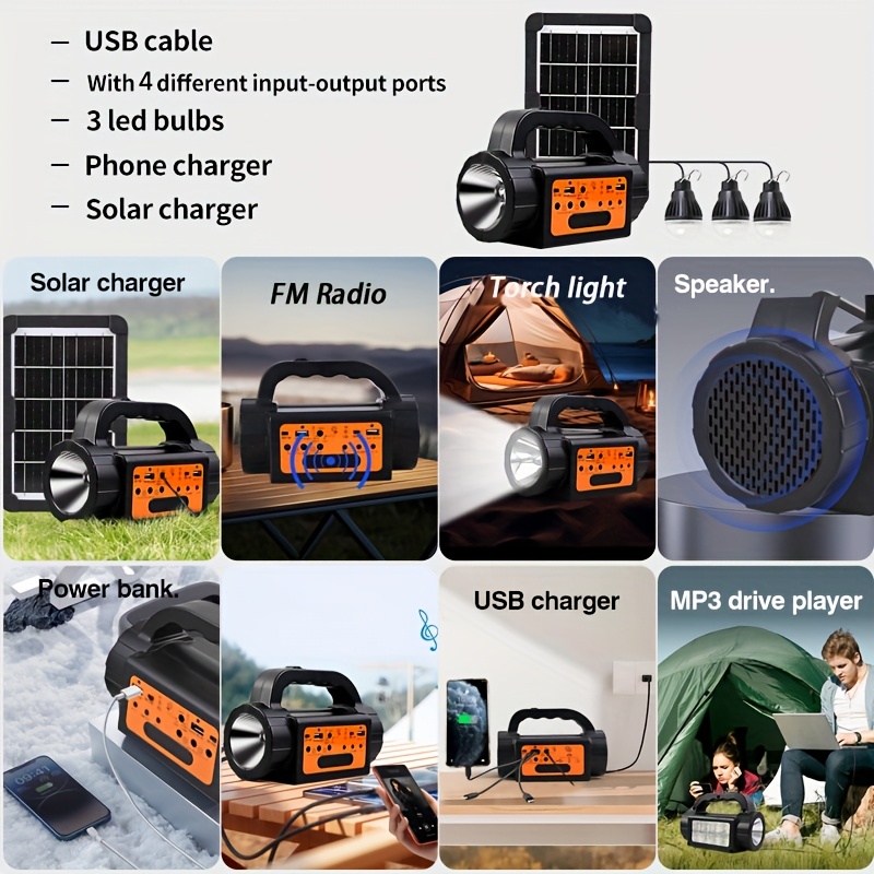 Solar Rechargeable Camping Lig - Outdoor Lighting Up And Down avis et prix