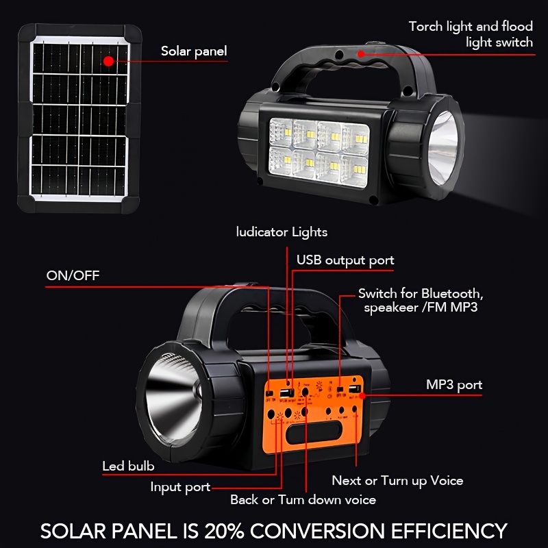 Solar Rechargeable Camping Lig - Outdoor Lighting Up And Down avis et prix