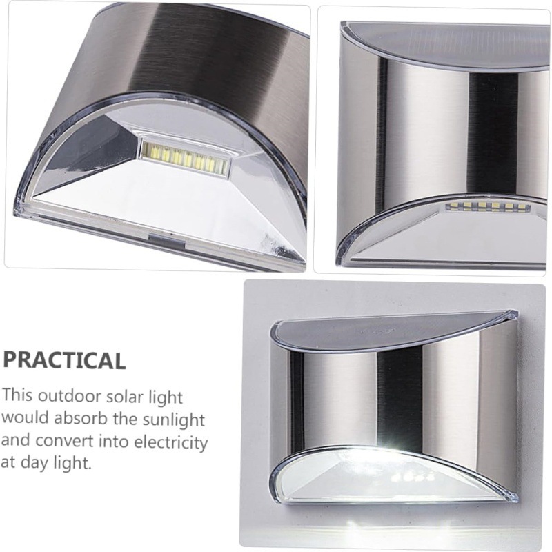 2Pcs Solar Garden Light Stainl - Outdoor Lighting Up And Down avis et prix