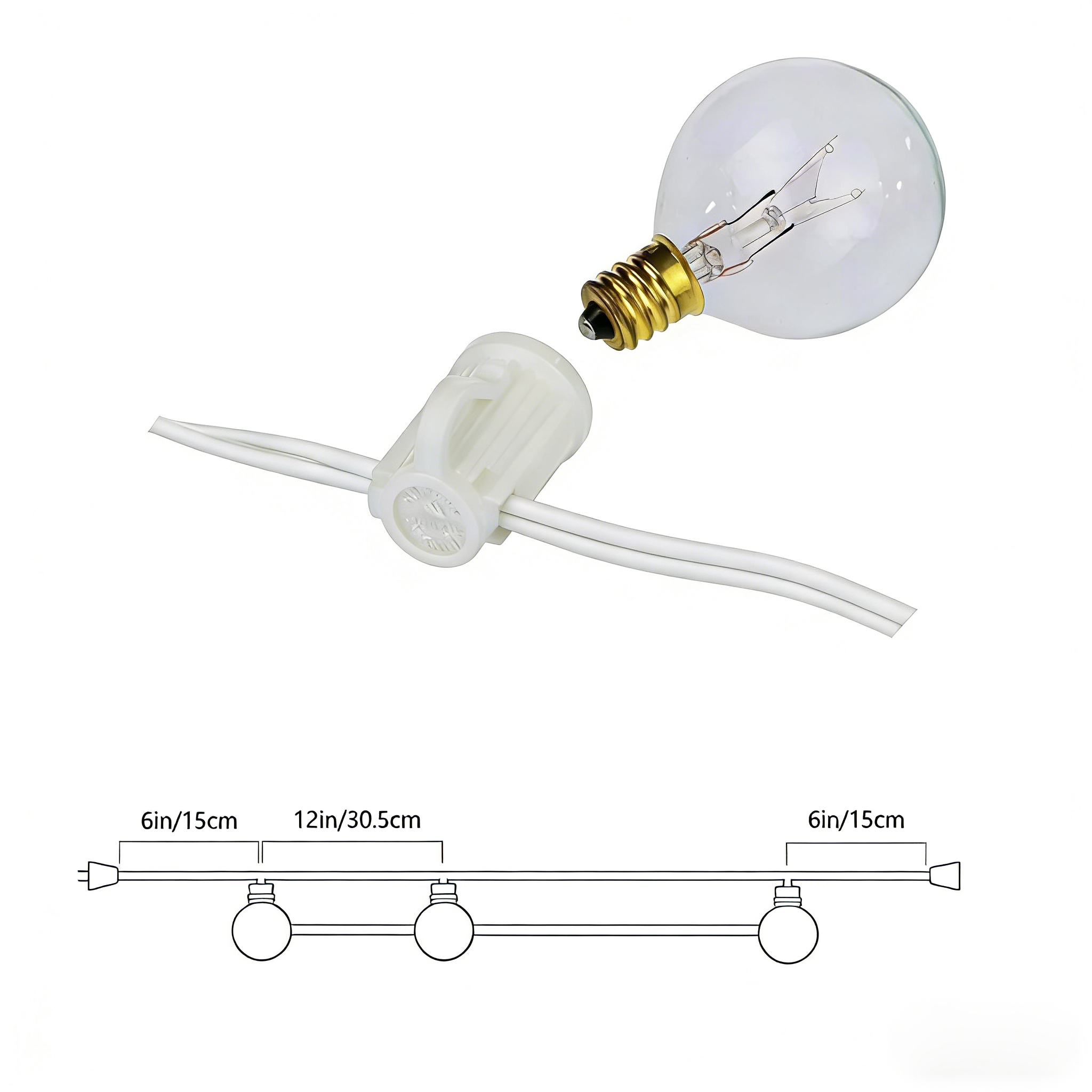 Vintage G40 Clear Bulb String  - Outdoor Lighting Socket avis et prix