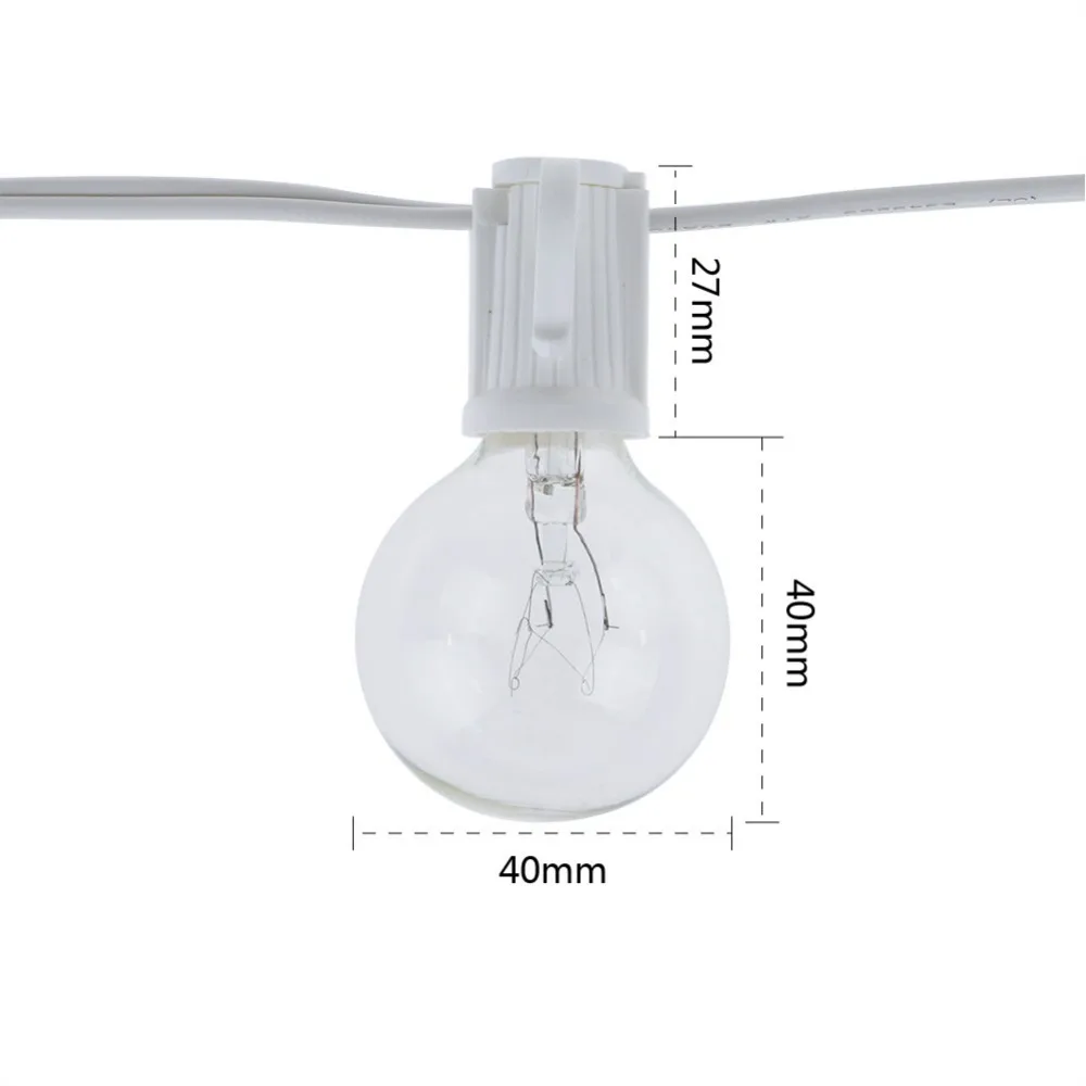 Vintage G40 Clear Bulb String  - Outdoor Lighting Socket avis et prix
