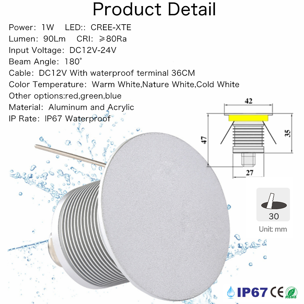 IP67 Waterproof Recessed Stair - Outdoor Lighting Recessed avis et prix