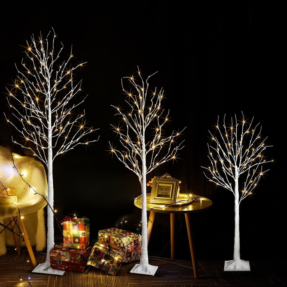 Set of 3 LED Birch Tree Lights - Outdoor Lighting Timer avis et prix