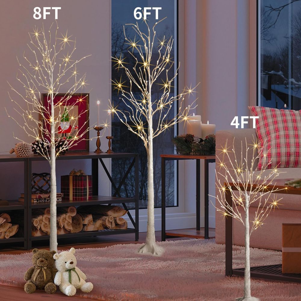 Set of 3 LED Birch Tree Lights - Outdoor Lighting Timer avis et prix