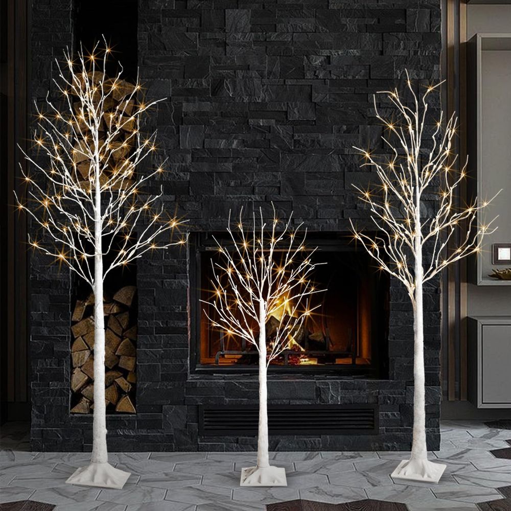 Set of 3 LED Birch Tree Lights - Outdoor Lighting Timer avis et prix