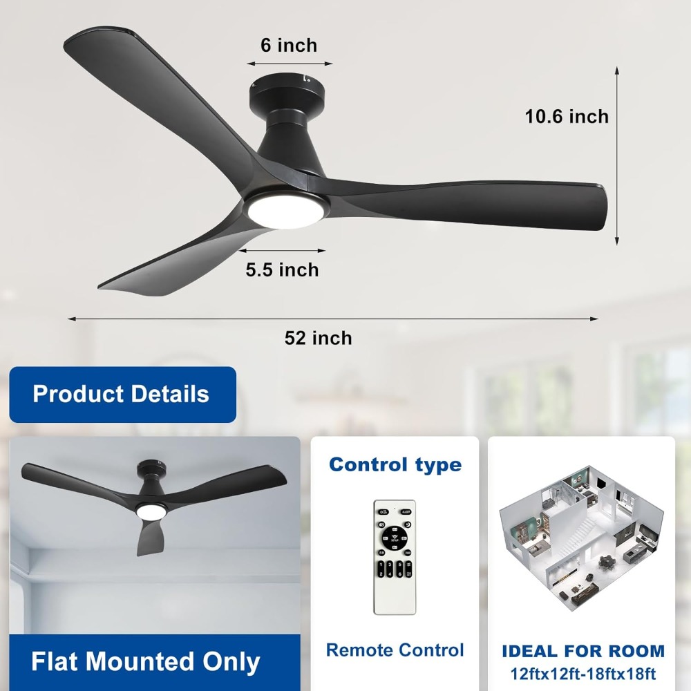 52-Inch Low Profile Ceiling Fa - Outdoor Lighting Timer avis et prix
