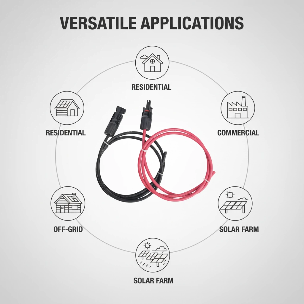 Solar PV Extension Cable Black - Outdoor Lighting Extension Cable avis et prix