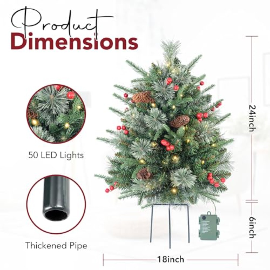 30 Inch Outdoor Prelit Christm - Outdoor Lighting Battery Operated avis et prix