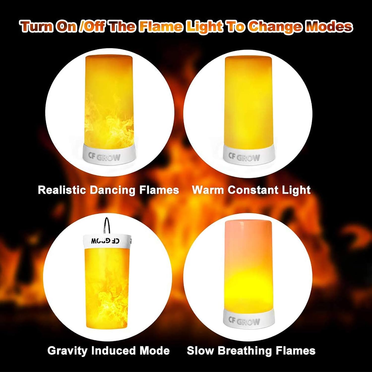 LED Flame Effect Light, USB Re - Outdoor Lighting Timer avis et prix