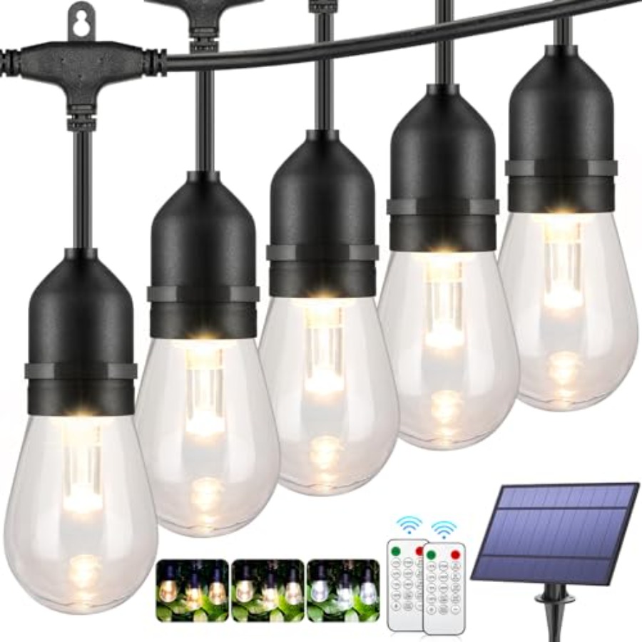 3-Color in 1 Solar String Ligh - Outdoor Lighting Socket avis et prix