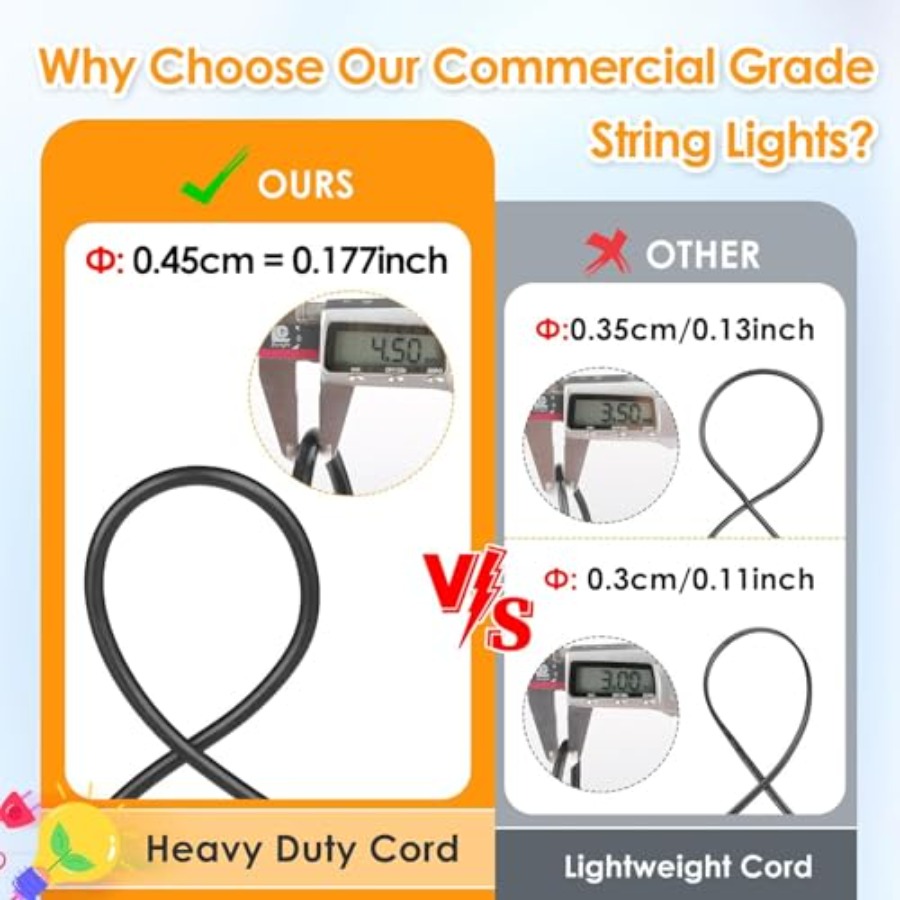 3-Color in 1 Solar String Ligh - Outdoor Lighting Socket avis et prix