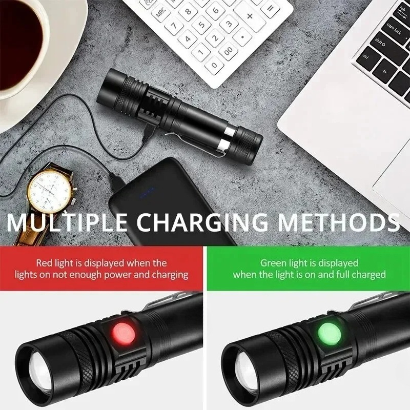 T6 LED Rechargeable Flashlight - Outdoor Lighting Usa avis et prix