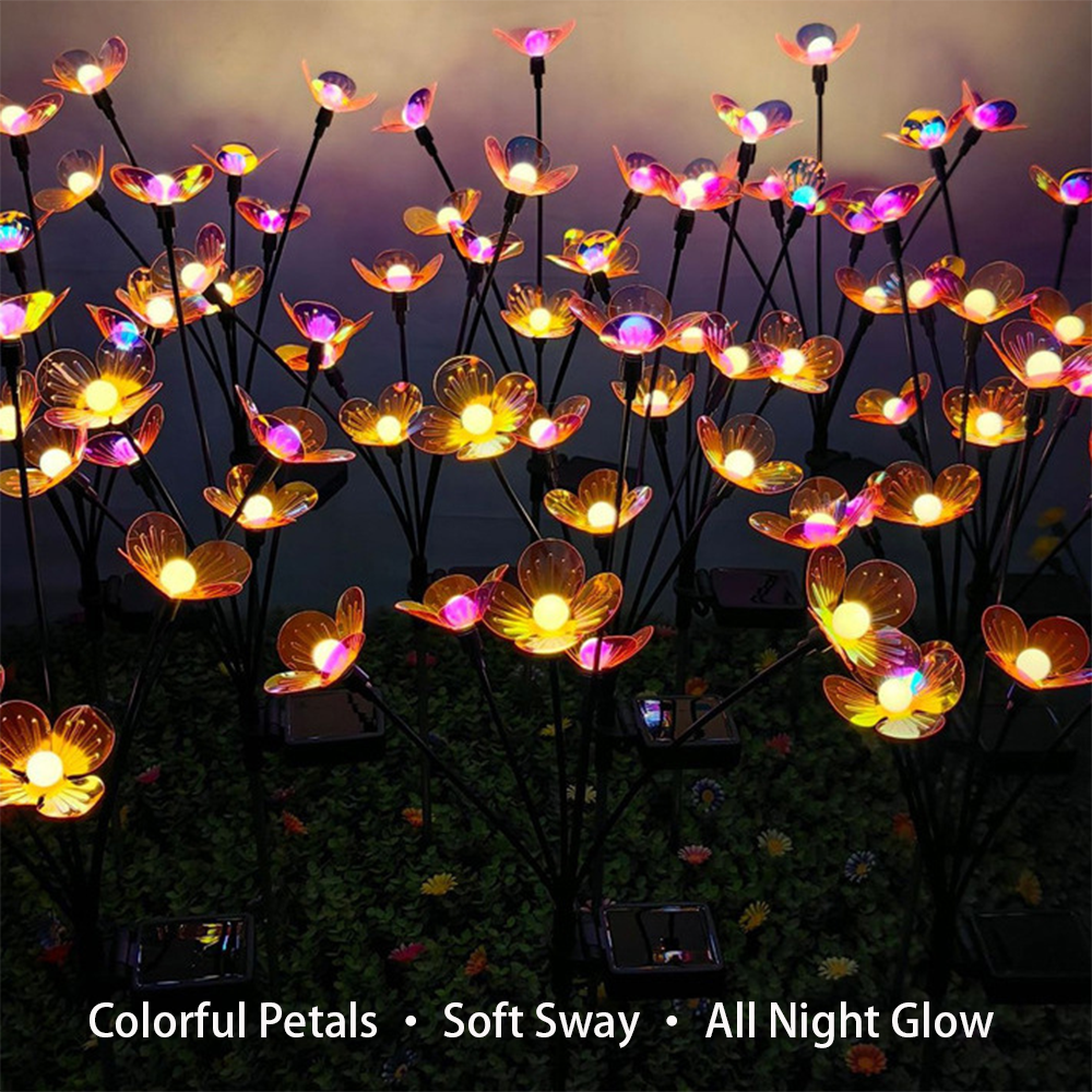 Solar Garden Flower Lights – C - Outdoor Lighting Yard Decoration avis et prix