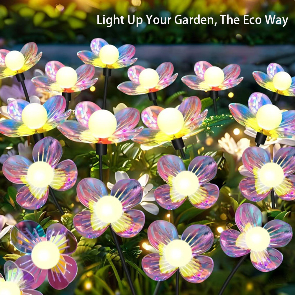 Solar Garden Flower Lights – C - Outdoor Lighting Yard Decoration avis et prix