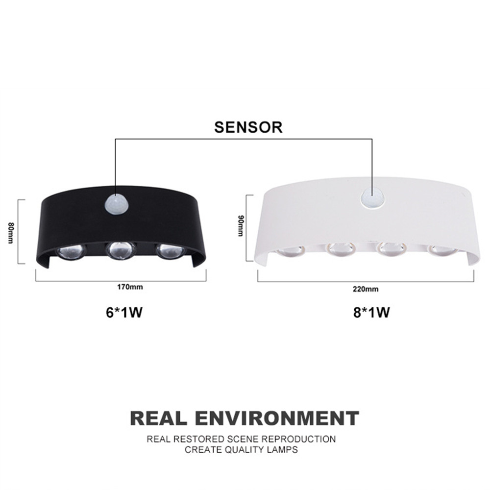 PIR Motion Sensor Wall Lamp AC - Outdoor Lighting Up And Down avis et prix