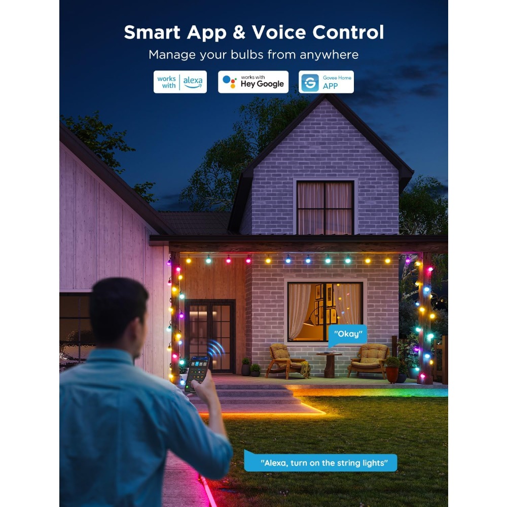 Govee Smart Outdoor String Lig - Outdoor Lighting Govee avis et prix