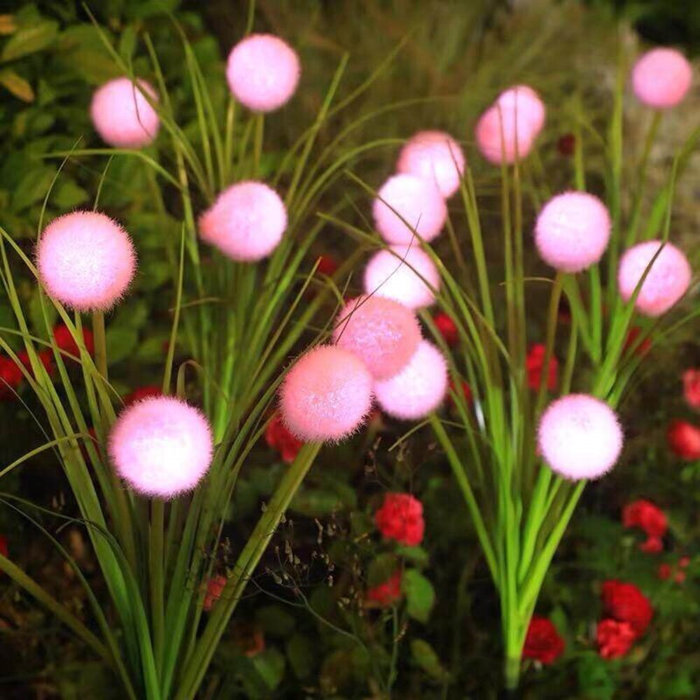 1/2PCs Pom-Pom Solar LED Stake - Outdoor Lighting Yard Stakes avis et prix