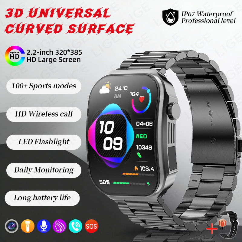 Men Smart Watch 3D Curved Scre - Outdoor Lighting Ip Rating avis et prix
