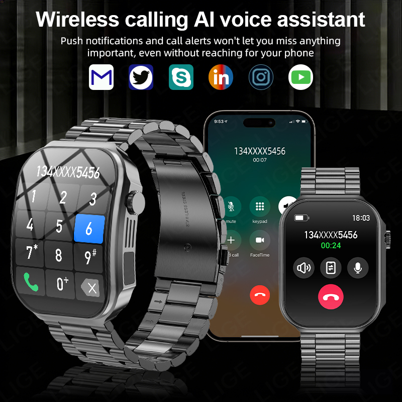 Men Smart Watch 3D Curved Scre - Outdoor Lighting Ip Rating avis et prix