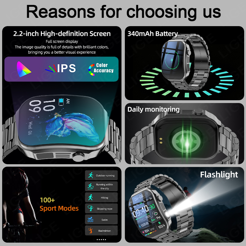 Men Smart Watch 3D Curved Scre - Outdoor Lighting Ip Rating avis et prix