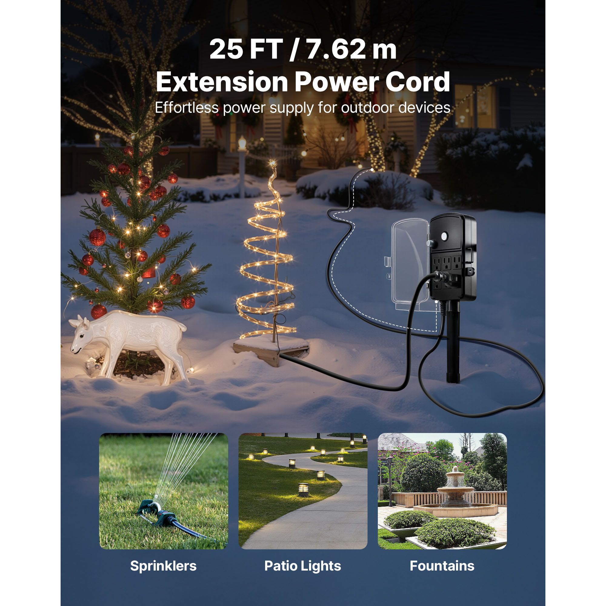 Outdoor Power Stake 25FT Exten - Outdoor Lighting Yard Stakes avis et prix